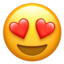 SMILING FACE WITH HEART-SHAPED EYES
